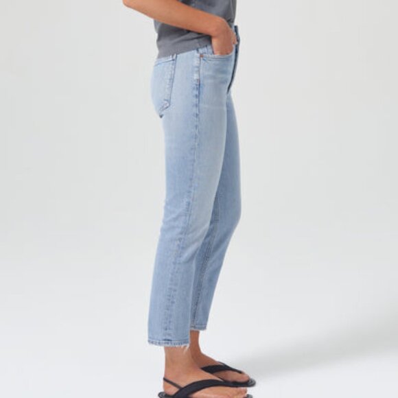 Agolde Riley High Rise Straight Crop Jeans - Picture 2 of 9